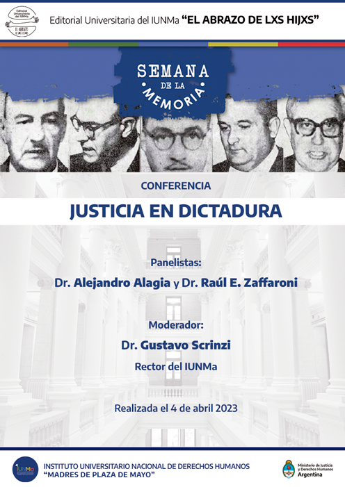 Conferencia: "Justicia en Dictadura"