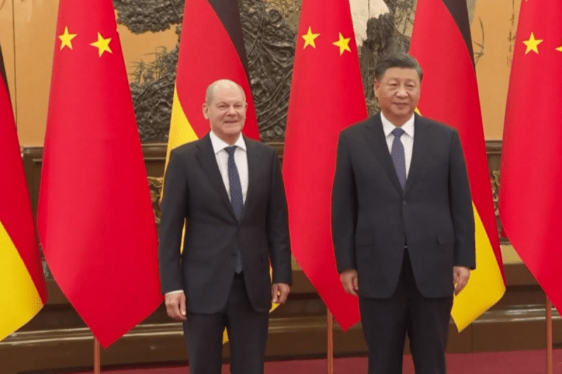 Olaf Scholz y Xi Jinping